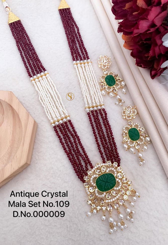 05 Antique Designer Crystal Mala Set Wholesale Price In Surat
